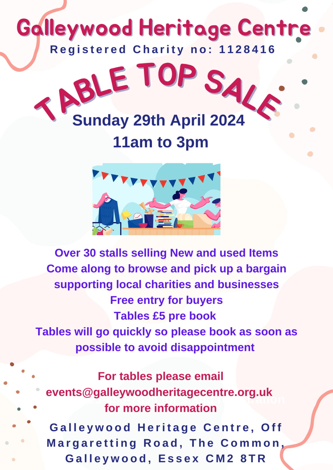 Table top sale September 2024