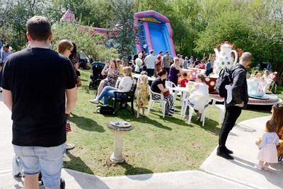 Inflatable slide and teacups 2